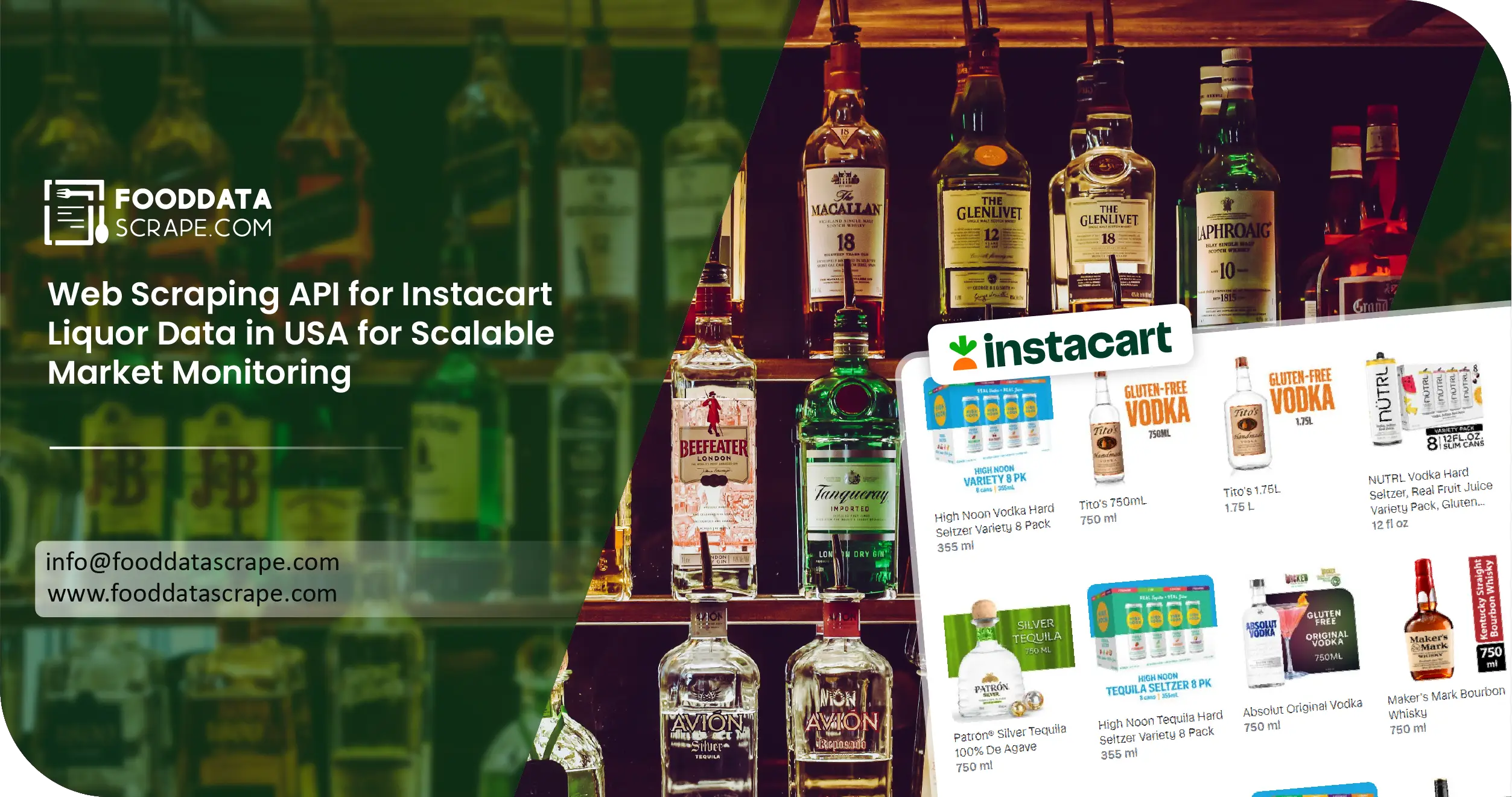 Web Scraping API for Instacart Liquor Data in USA for Scalable Market Monitoring